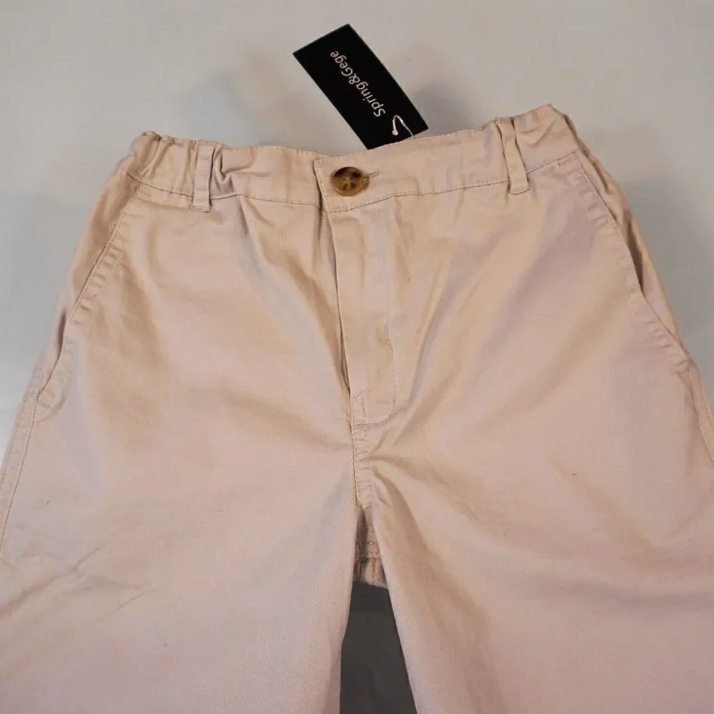 Spring And Gege Boys Shorts 7-8 Years Classic Cotton Stretch Waistband